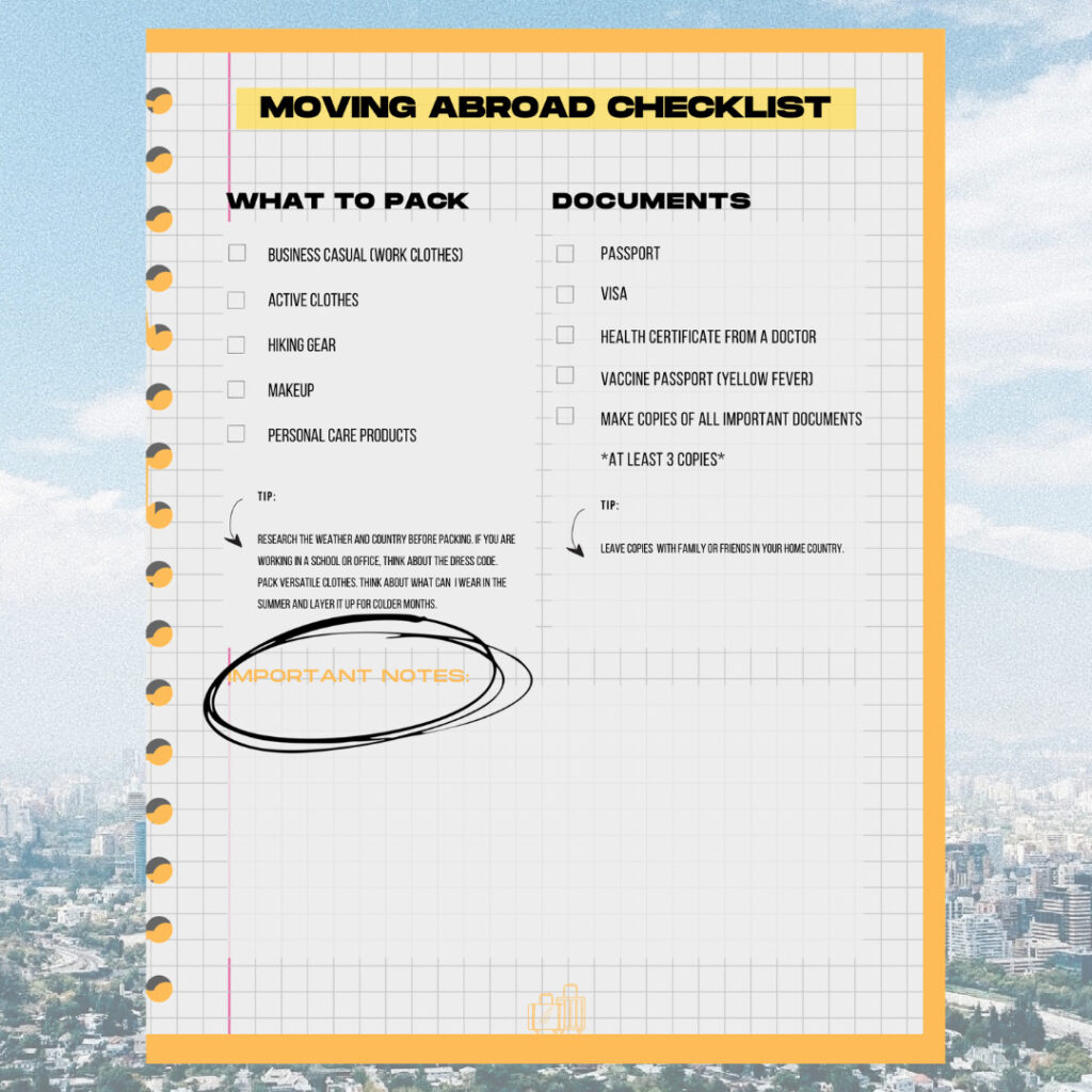 Move Abroad Checklist